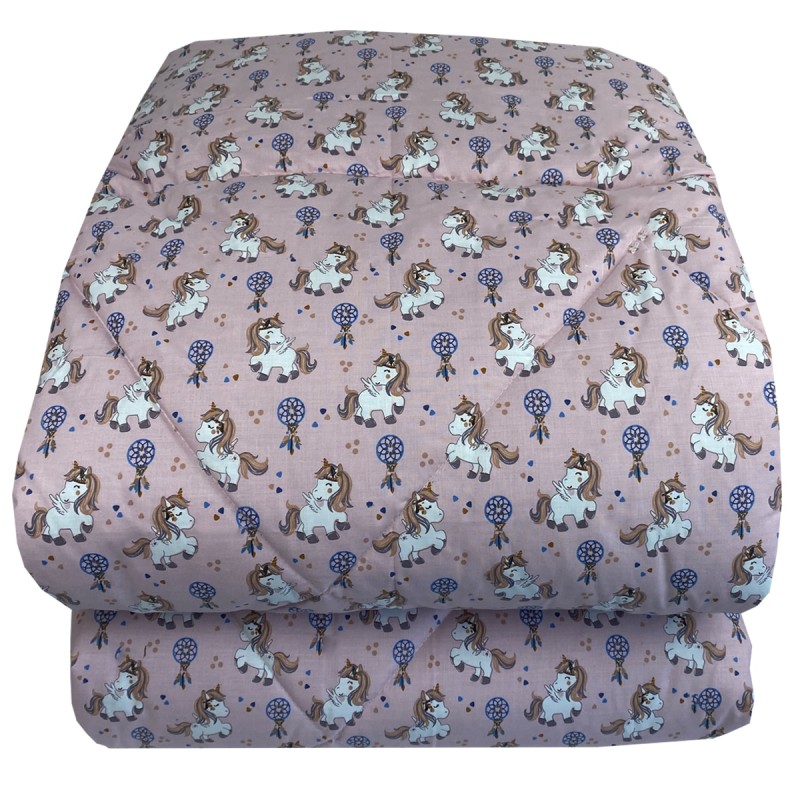 Παιδικό Πάπλωμα 350gr Μονό (160x240) 100% Βαμβάκι - Astron Italy Boho Unicorn