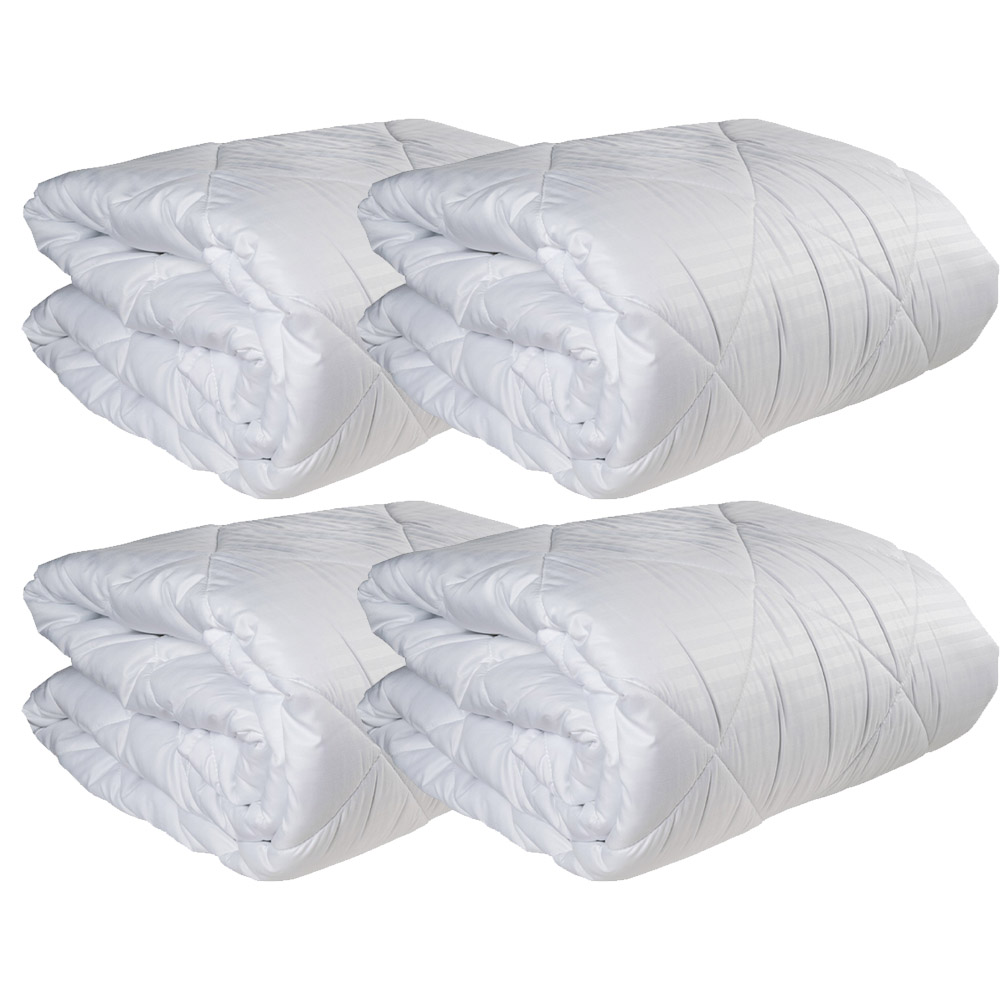 Σετ 4 Παπλώματα Ξενοδοχείου 260γρ. Μονά (160x240) Ριγέ 100% Microfiber Astron Italy 111-14