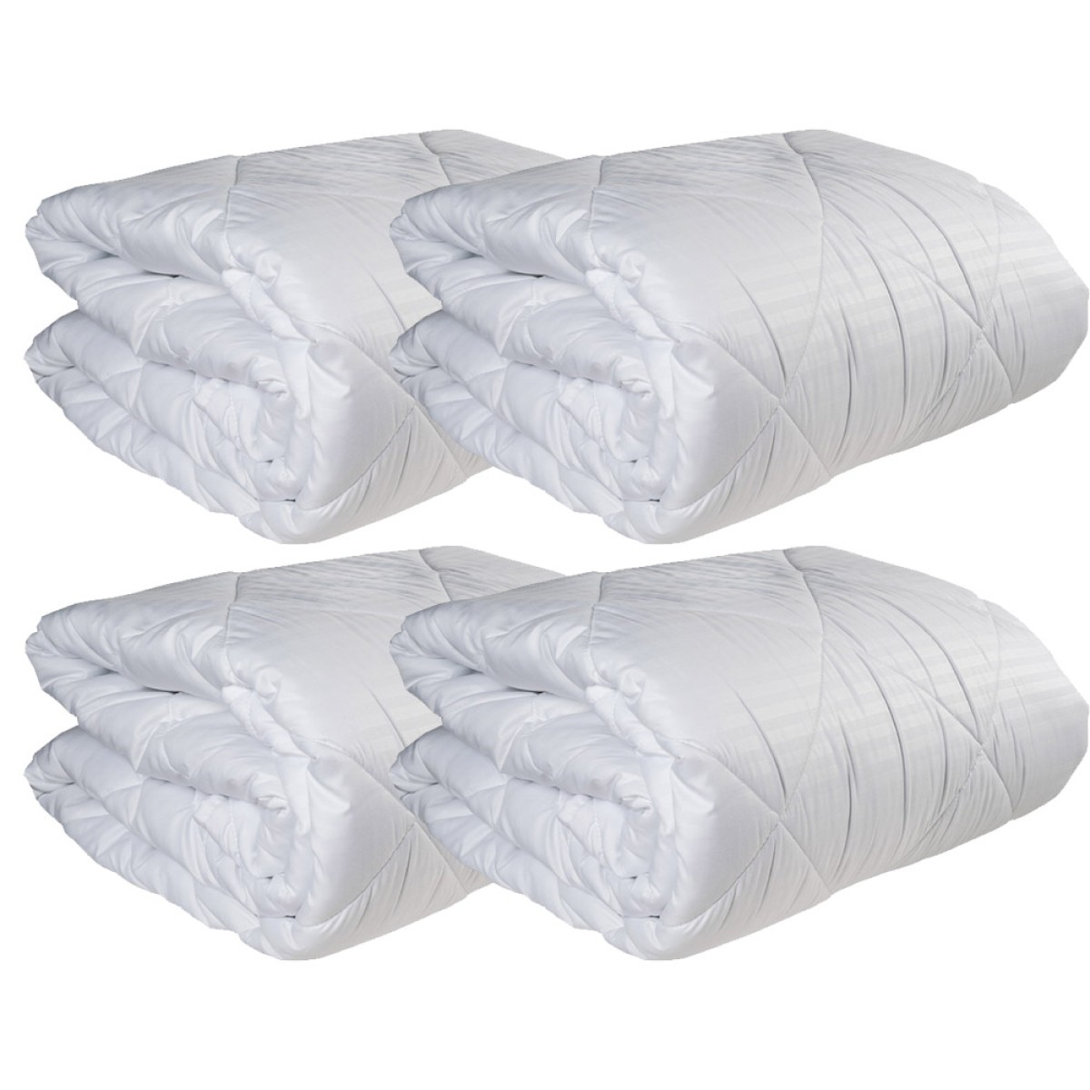 Σετ 4 Παπλώματα Ξενοδοχείου 260γρ. Μονά (160x240) Ριγέ 100% Microfiber Astron Italy 111-14