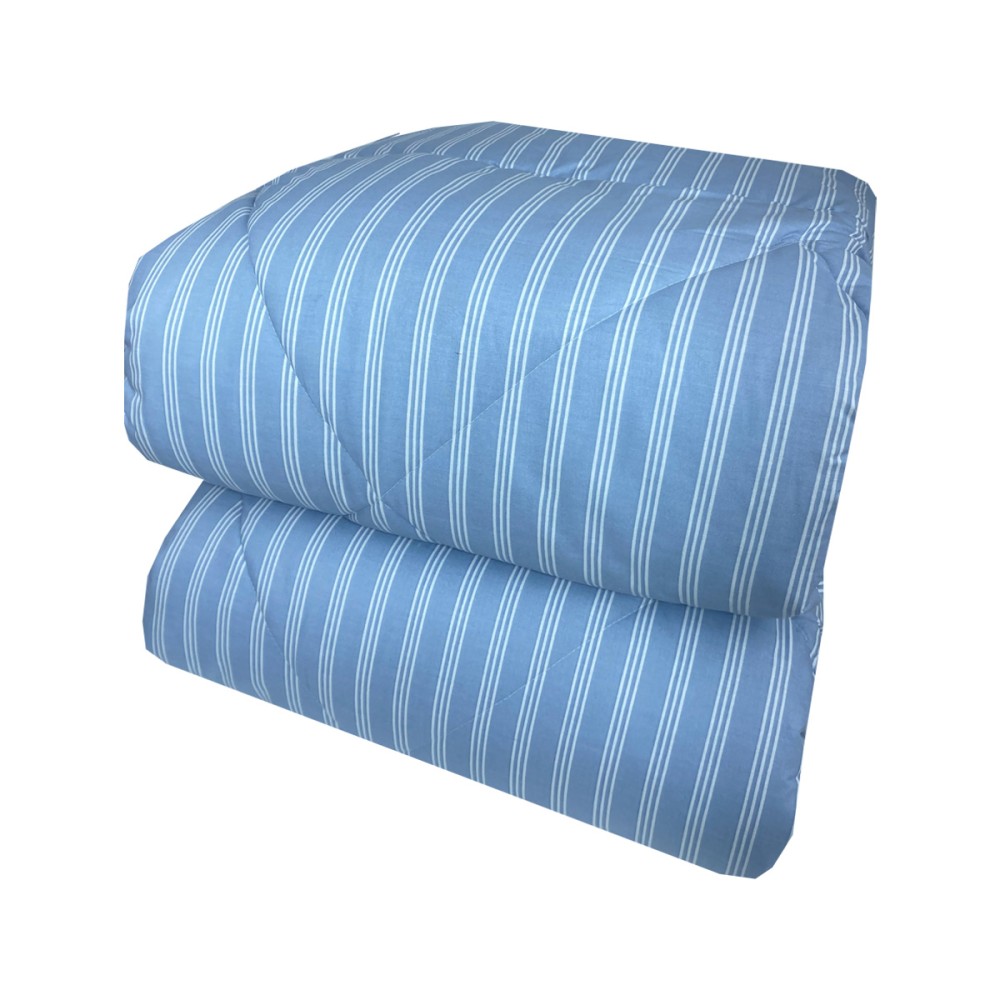 Πάπλωμα Μονό (160x240) 100% Βαμβάκι 144tc - Astron Italy Silvia Blue