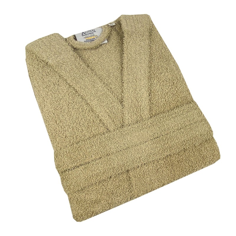 Μπουρνούζι με Κουκούλα (L) 100% Βαμβάκι - Astron Italy Beige