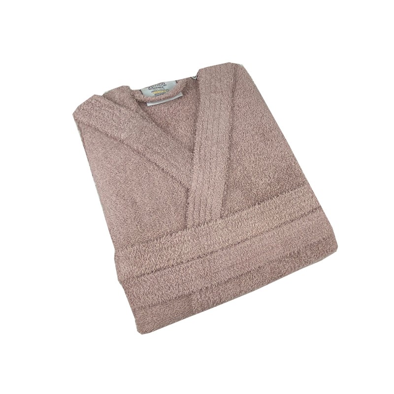 Μπουρνούζι με Κουκούλα (S) 100% Βαμβάκι - Astron Italy Dusty Rose