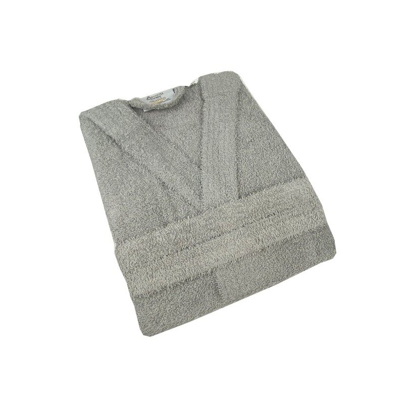 Μπουρνούζι με Κουκούλα (L) 100% Βαμβάκι - Astron Italy Grey