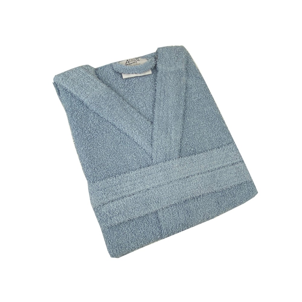 Μπουρνούζι με Κουκούλα (L) 100% Βαμβάκι - Astron Italy Blue