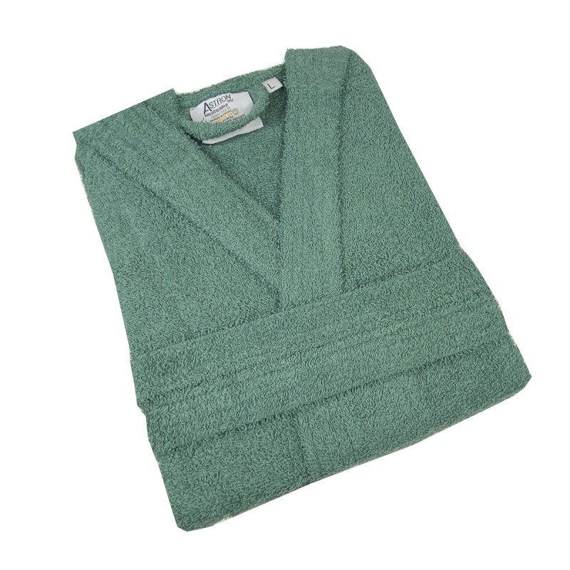 Μπουρνούζι με Κουκούλα (M) 100% Βαμβάκι - Astron Italy Green
