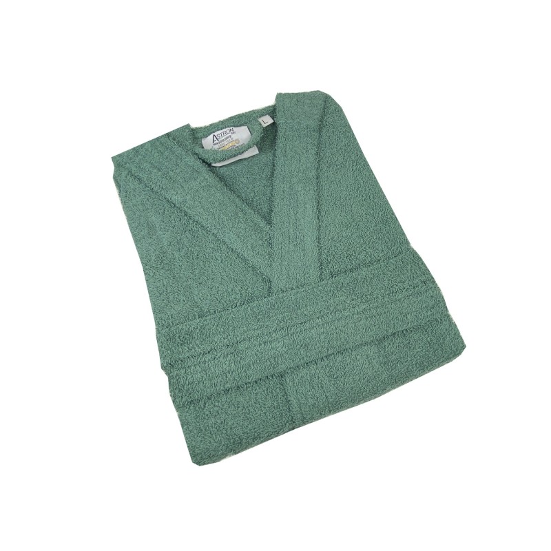 Μπουρνούζι με Κουκούλα (S) 100% Βαμβάκι - Astron Italy Green