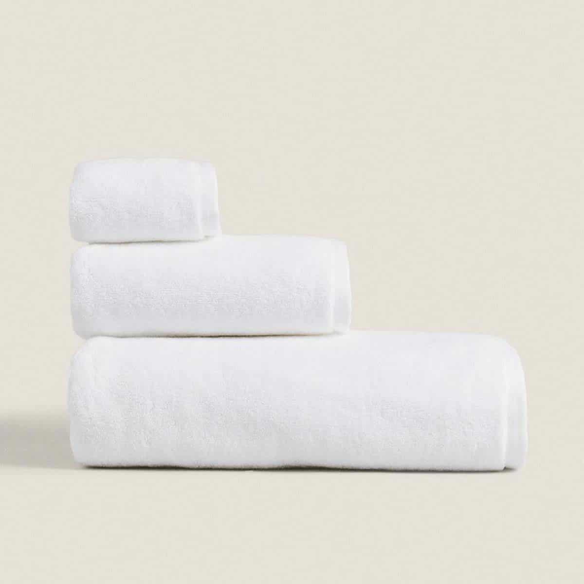 Πετσέτα Προσώπου Ξενοδοχείου 600gsm (50x100) 100% Βαμβάκι Πεννιέ Λευκή – AEOLIS