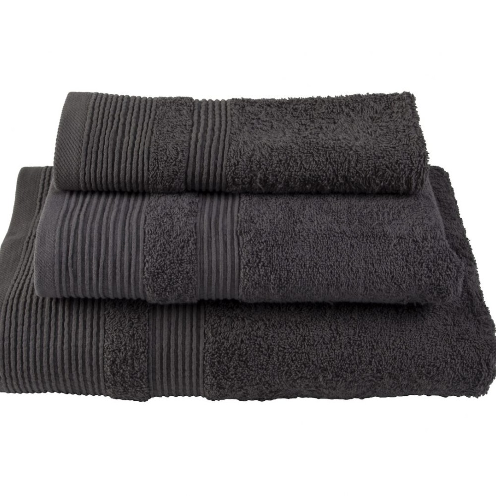 Πετσέτα Προσώπου Γκρι Σκούρο (50x90) - 100% Βαμβάκι Πενιέ 600gsm