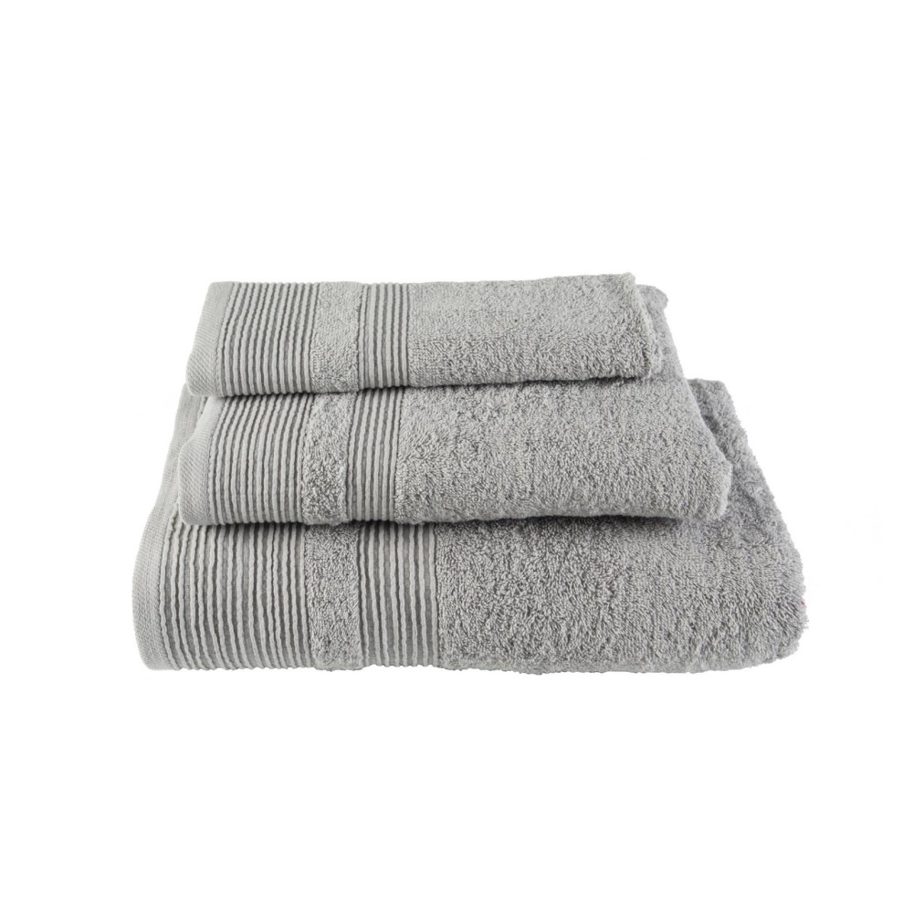 Πετσέτα Προσώπου 550grs (50x90) 100% Βαμβάκι Πεννιέ Sidirela Light Grey Ε-939