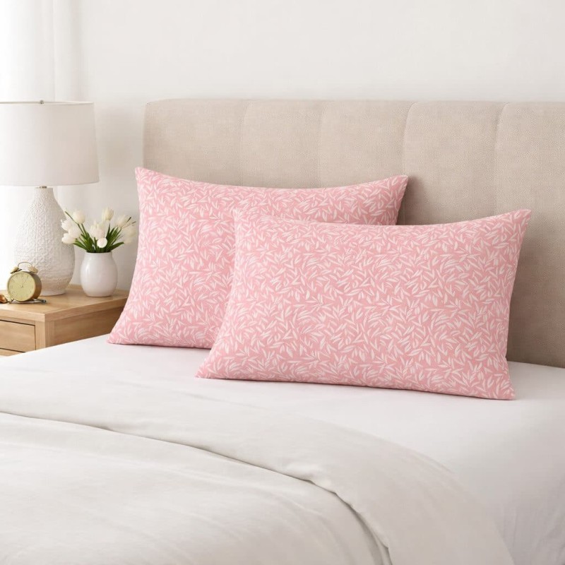 Σετ 2 Premium Βαμβακερές Μαξιλαροθήκες (52x72) – ASTRON 100% Premium Cotton – Emelia Dusty Rose