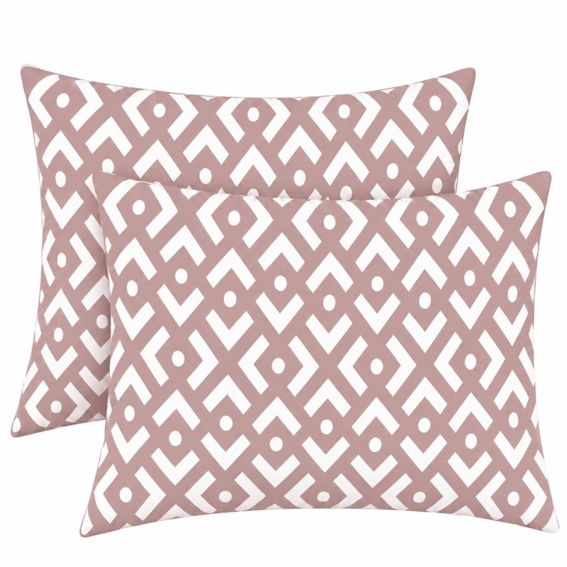Σετ 2 Premium Βαμβακερές Μαξιλαροθήκες (52x72) – ASTRON 100% Premium Cotton – Chiara Chocolat