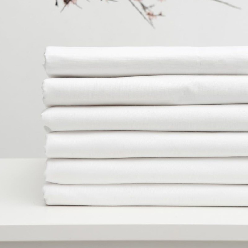Σεντόνι Ξενοδοχείου (240x260) Λευκό 80% Βαμβάκι 20% Polyester Percale 200 Κλωστές - TINOS