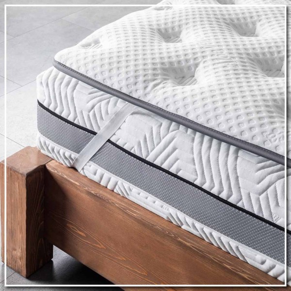 Aloe Vera Hard Ανώστρωμα 7cm Υπέρδιπλο (180x200) με Καπιτονέ Κάλυμμα