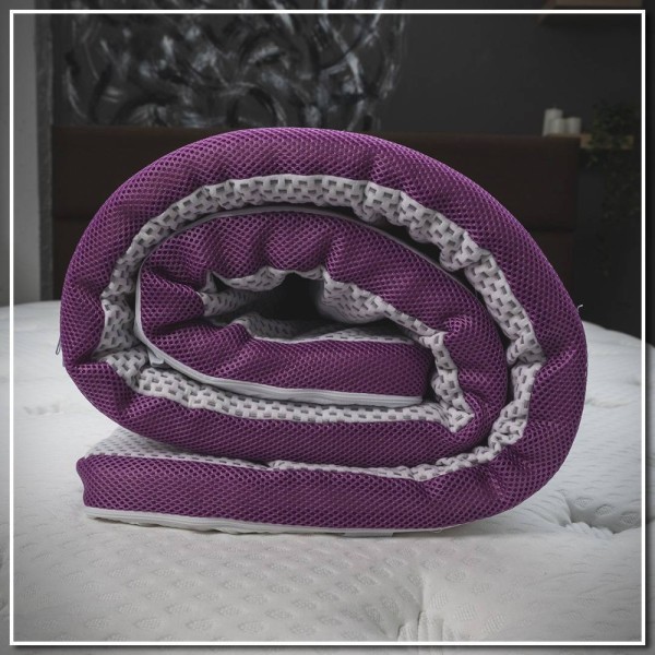 Lavander Ανώστρωμα 4cm Διπλό (140x190) με Αποσπώμενο Κάλυμμα