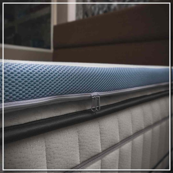 Cool Gel Ανώστρωμα 4cm Διπλό (150x190) με Αποσπώμενο Κάλυμμα