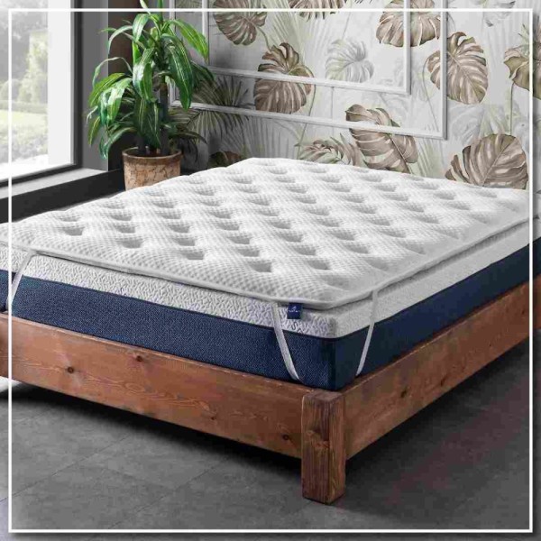 Aloe Vera Soft Ανώστρωμα 7cm Διπλό (150x200) με Καπιτονέ Κάλυμμα