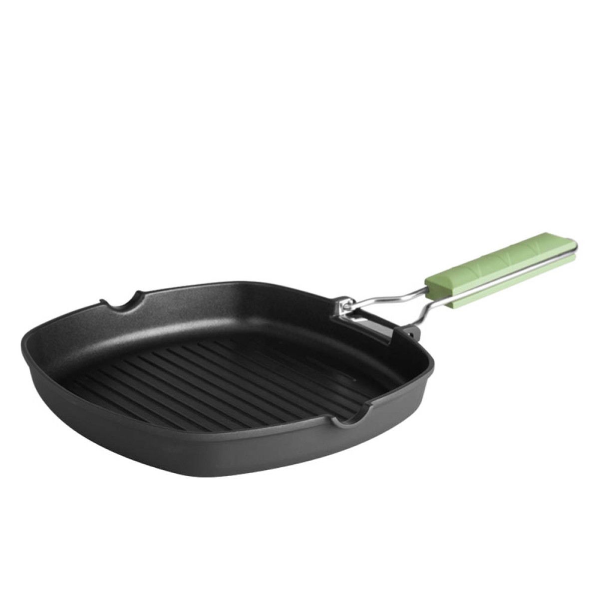 Fest Grill Αντικολλητική Ψηστιέρα Ν.28 με Ραβδώσεις, Αναδιπλούμενη Λαβή & Επαγωγικό Βαρύ Πάτο
