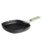 Fest Grill Αντικολλητική Ψηστιέρα Ν.28 με Ραβδώσεις, Αναδιπλούμενη Λαβή & Επαγωγικό Βαρύ Πάτο