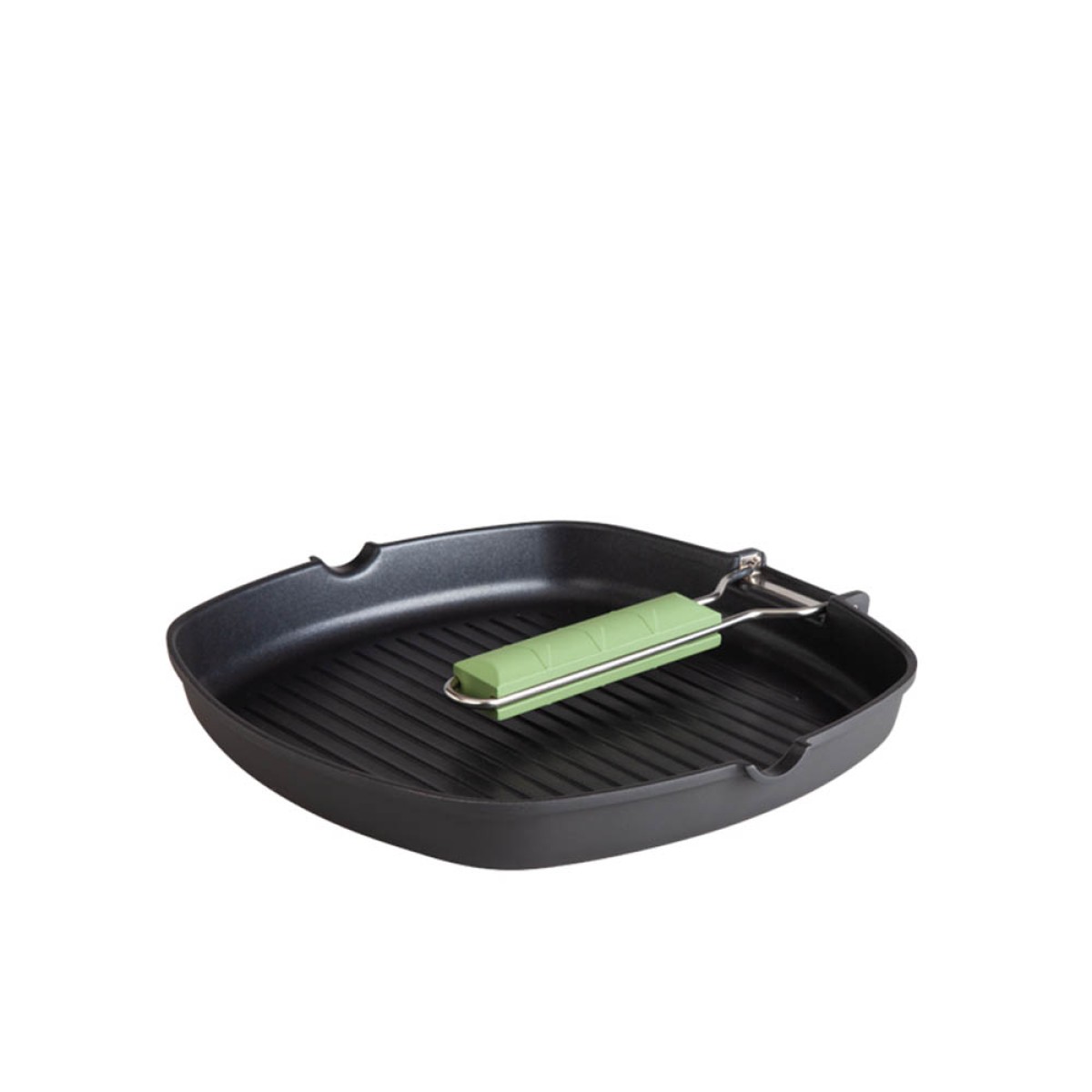 Fest Grill Αντικολλητική Ψηστιέρα Ν.28 με Ραβδώσεις, Αναδιπλούμενη Λαβή & Επαγωγικό Βαρύ Πάτο