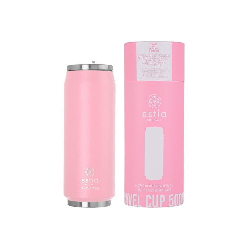 Θερμός Travel Cup 500ml Estia Save The Aegean Blossom Rose 01-10317