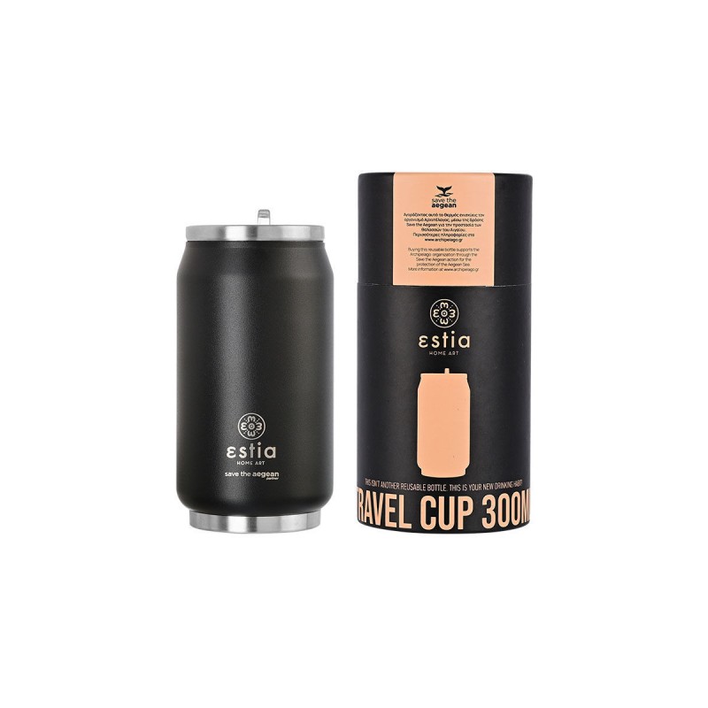 Θερμός Travel Cup 300ml Estia Save The Aegean Midnight Black 01-16739