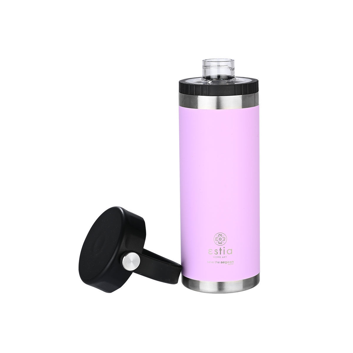 Estia Travel Chug Θερμός 500ml Save The Aegean Lavender Purple 01-17767