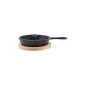 Estia Iron Series Μαντεμένιο Τηγάνι Σερβιρίσματος 10cm με Βάση Bamboo (16x11.5x3.3cm)