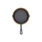 Estia Iron Series Μαντεμένιο Τηγάνι Σερβιρίσματος 10cm με Βάση Bamboo (16x11.5x3.3cm)