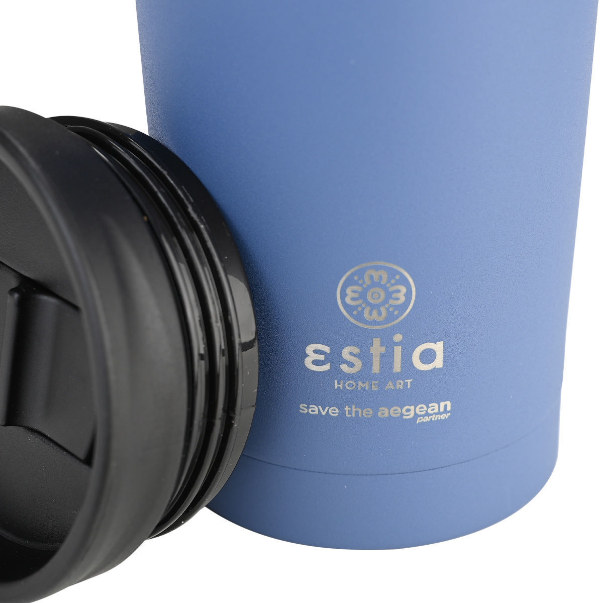 Θερμός Travel Mug 450ml Estia Save The Aegean Denim Blue 01-20323