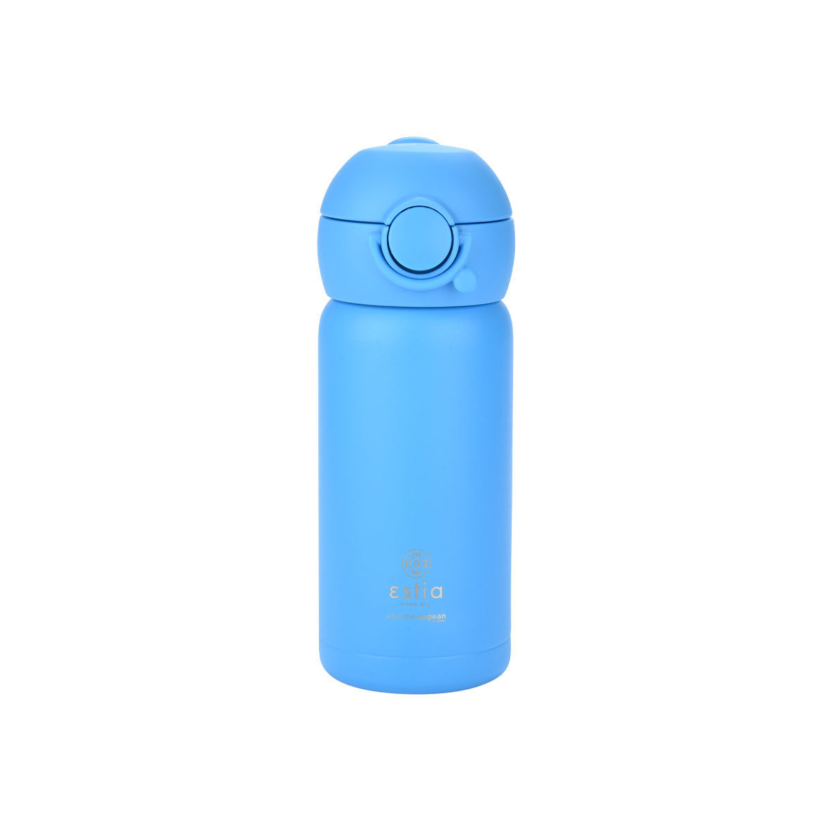 Estia Wonder Bottle Παιδικό Ανοξείδωτο Θερμός 350ml με Καλαμάκι Σιλικόνης, Λαβή Μεταφοράς & Κλιπ Ασφαλείας - Aqua Buddy