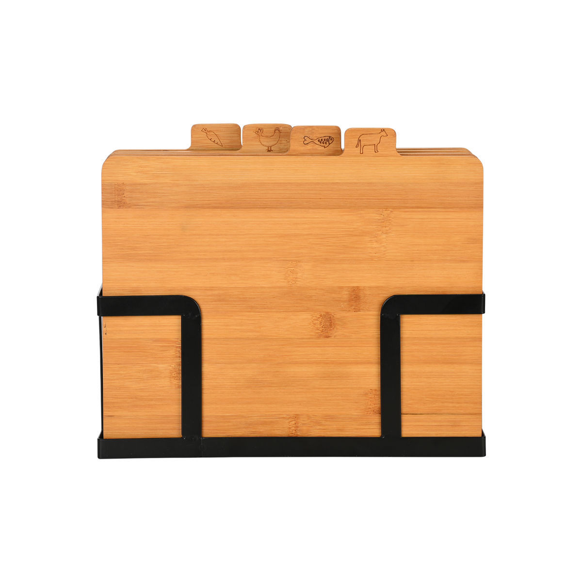 Estia Bamboo Essential Σετ 4 Επιφανειών Κοπής με Μεταλλική Βάση 01-26707