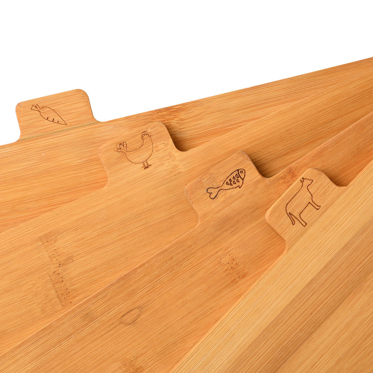 Estia Bamboo Essential Σετ 4 Επιφανειών Κοπής με Μεταλλική Βάση 01-26707