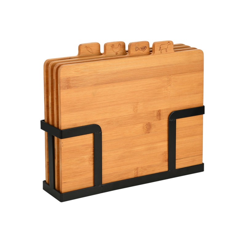Estia Bamboo Essential Σετ 4 Επιφανειών Κοπής με Μεταλλική Βάση 01-26707