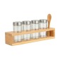 Estia Bamboo Essentials Βάζα Μπαχαρικών Γυάλινα (Σετ 4τμχ) σε Bamboo Βάση 01-28763