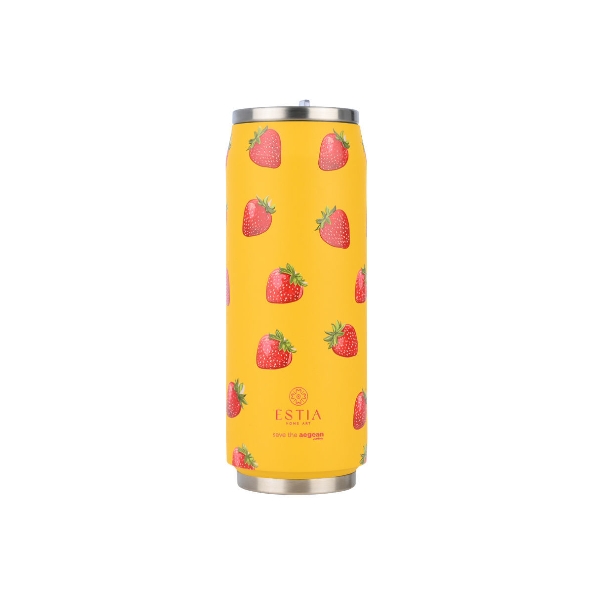 Estia Travel Cup Θερμός 500ml Save The Aegean Berry Bright 01-31190