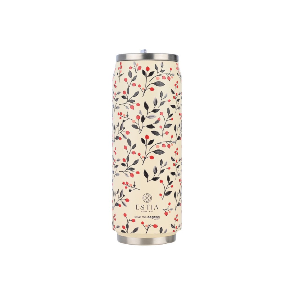 Estia Travel Cup Θερμός 500ml Save The Aegean Bloom Beige 01-31213
