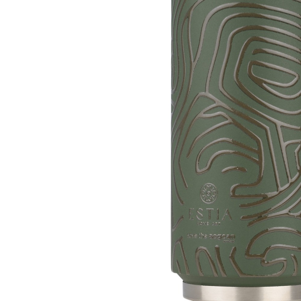 Estia Travel Cup Θερμός 500ml Save The Aegean Olive Flow 01-31237