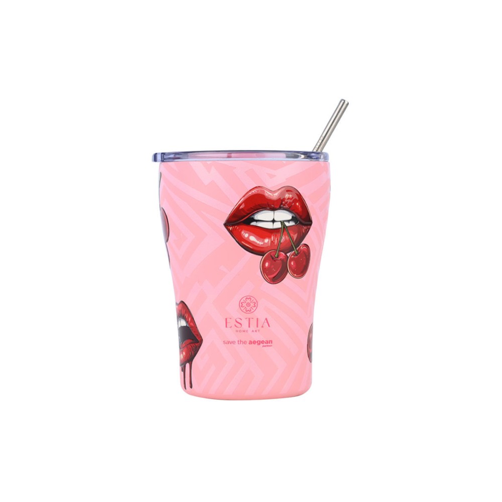 Estia Coffee Mug Θερμός 350ml Save The Aegean Blush Pop 01-31800