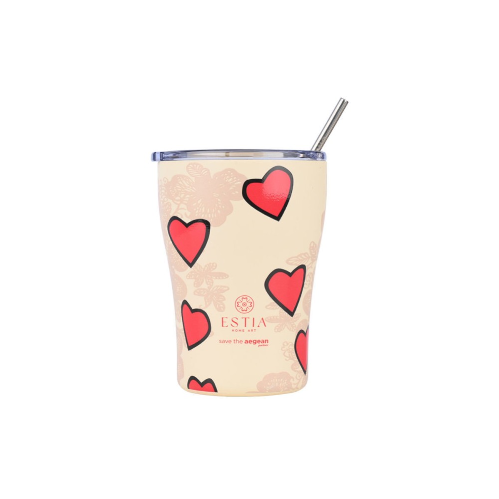Estia Coffee Mug Θερμός 350ml Save The Aegean Tender Lace 01-31817