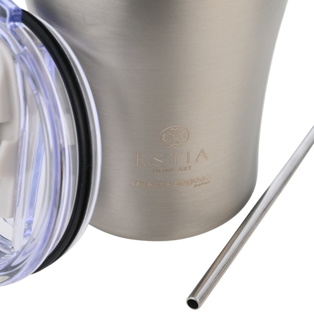 Estia Coffee Mug Θερμός 350ml Save The Aegean Steel Flow 01-31855