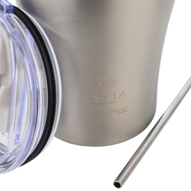 Estia Coffee Mug Θερμός 350ml Save The Aegean Steel Flow 01-31855