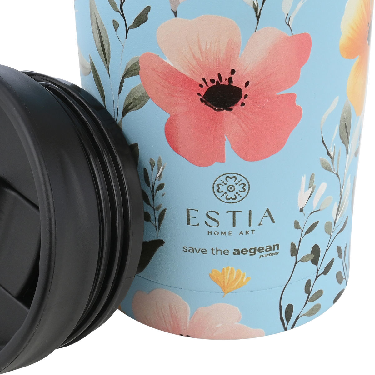 Estia Travel Mug Θερμός 350ml Save The Aegean Sky Garden 01-31879
