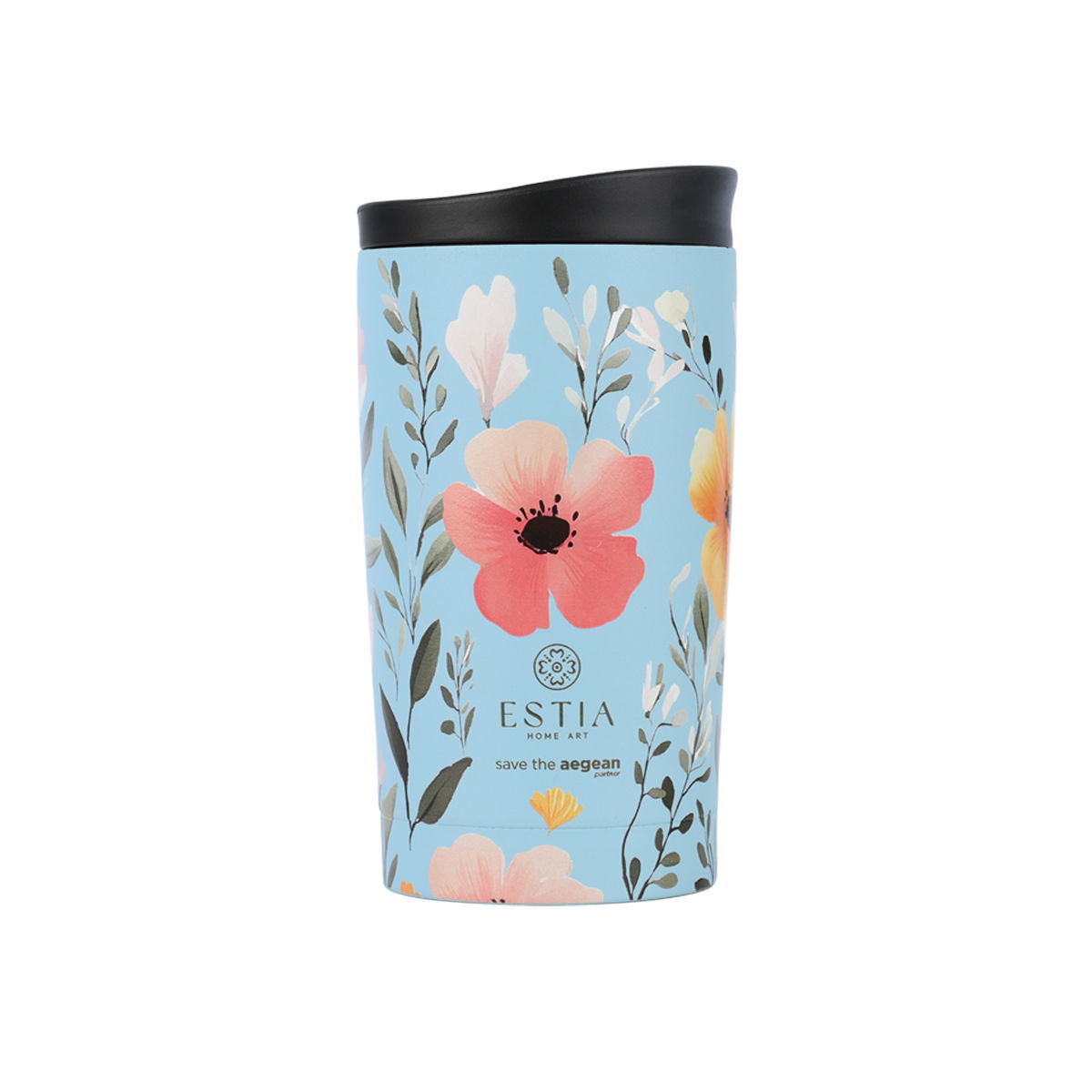 Estia Travel Mug Θερμός 350ml Save The Aegean Sky Garden 01-31879