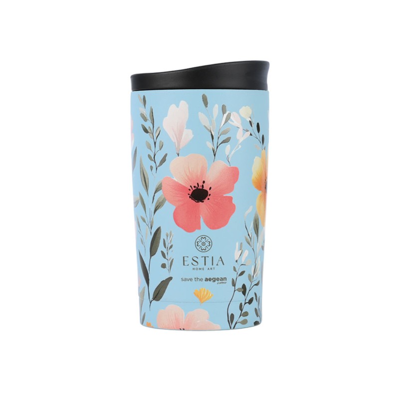 Estia Travel Mug Θερμός 350ml Save The Aegean Sky Garden 01-31879
