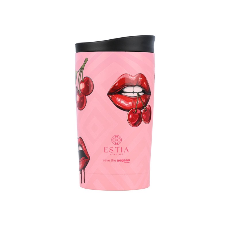 Estia Travel Mug Θερμός 350ml Save The Aegean Blush Pop 01-31923