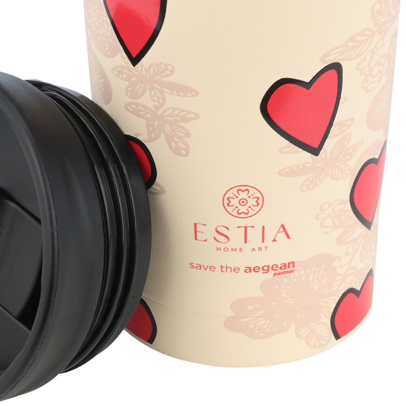 Estia Travel Mug Θερμός 350ml Save The Aegean Tender Lace 01-31930