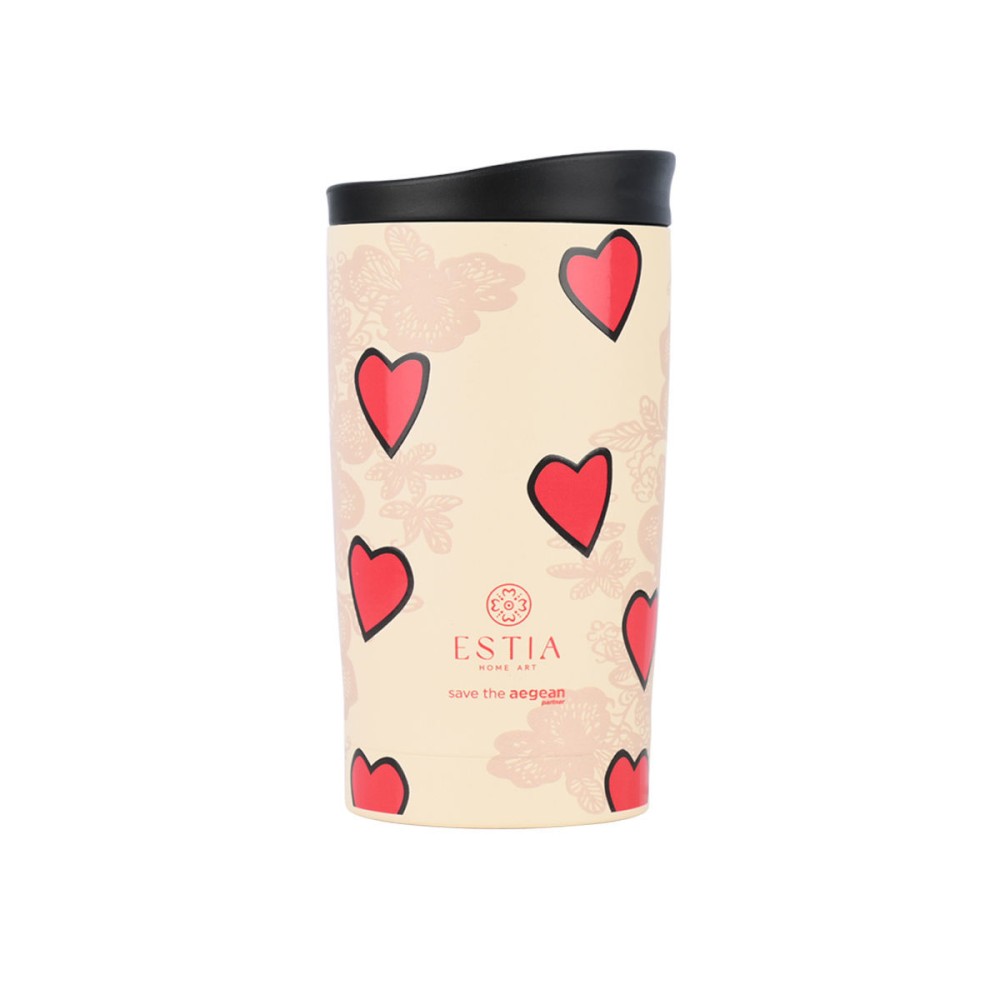 Estia Travel Mug Θερμός 350ml Save The Aegean Tender Lace 01-31930