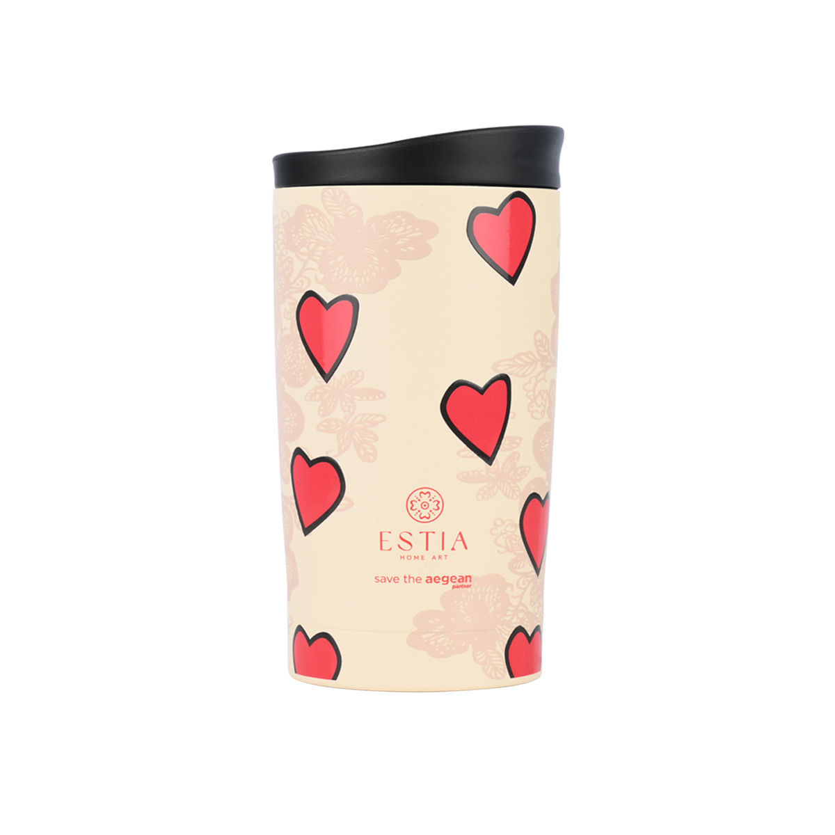 Estia Travel Mug Θερμός 350ml Save The Aegean Tender Lace 01-31930