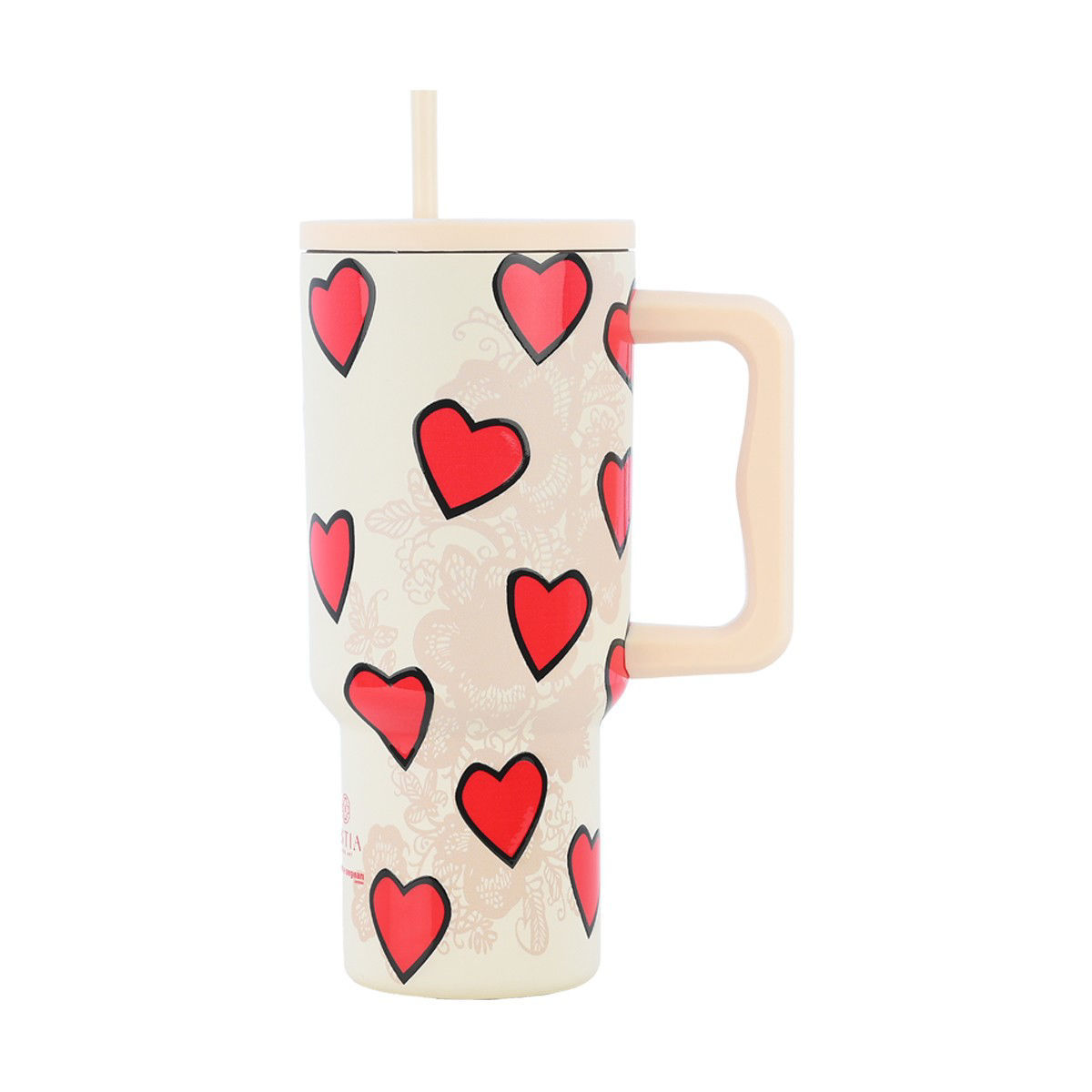 Estia Straw Tumbler Θερμός 900ml Save The Aegean Tender Lace