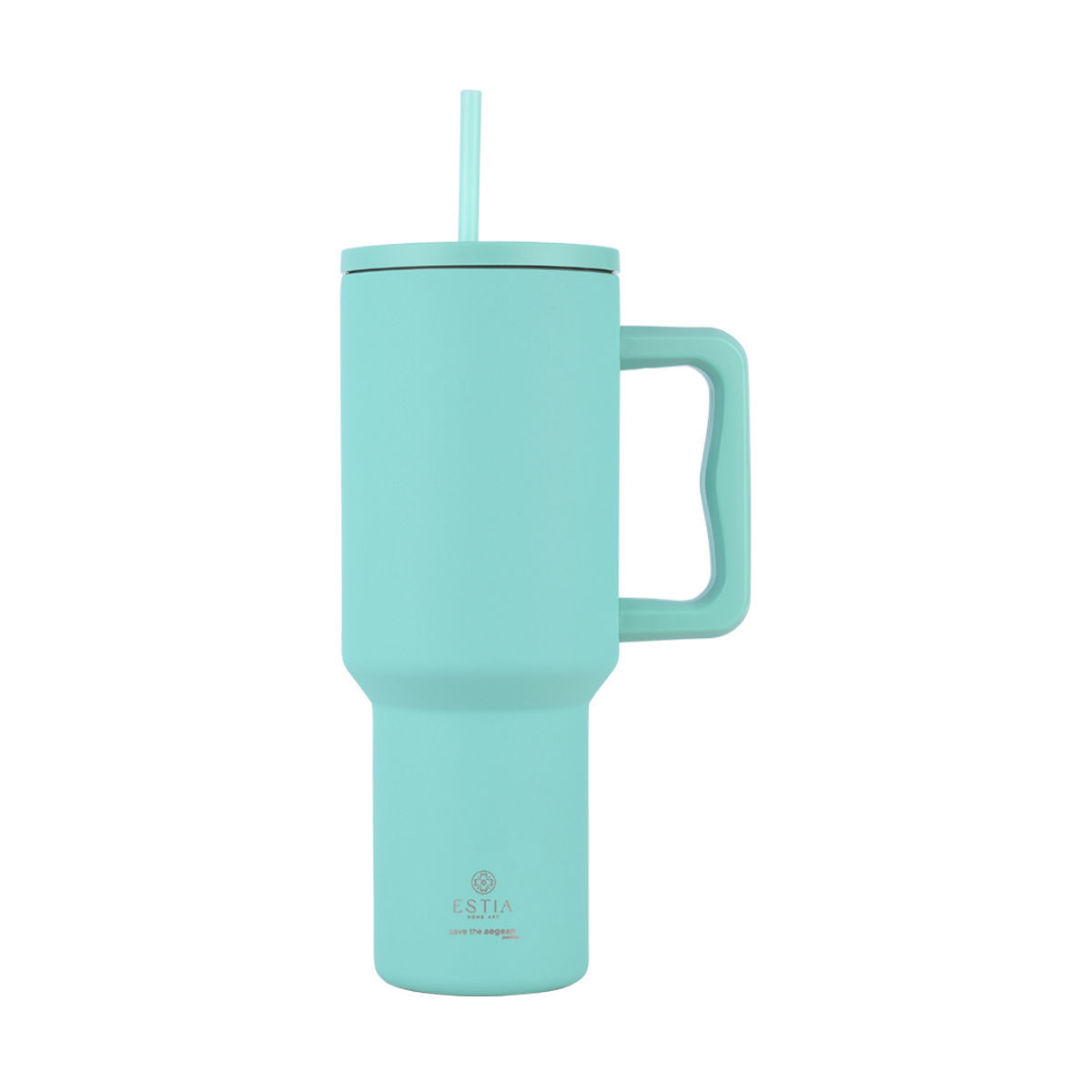 Estia Straw Tumbler Θερμός 1200ml Save The Aegean Bermuda Green 01-32203